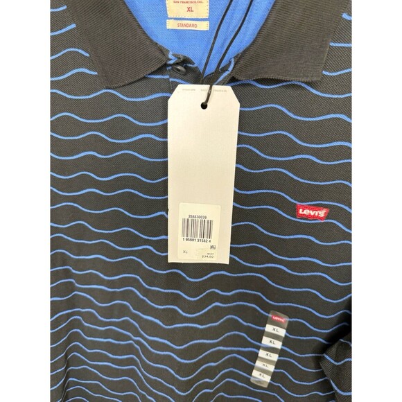 LEVIS Polo Shirt Mens Xlarge Cool Moisture Wicking Stretch Standard Fit Cotton - Picture 4 of 4